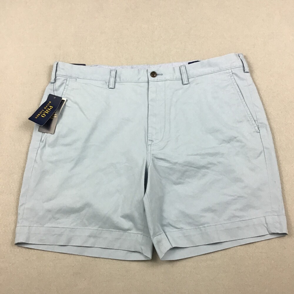 Polo Ralph Lauren Shorts Men 36 Estate Blue Chino Stretch Straight Pony Poclets